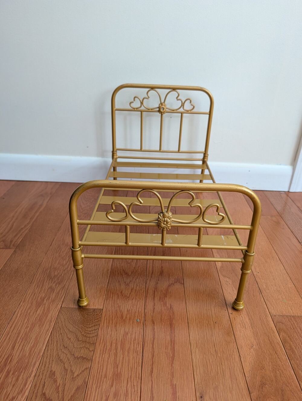 Pleasant Company American Girl Rebecca's Bed Frame Gold Preowned Condition